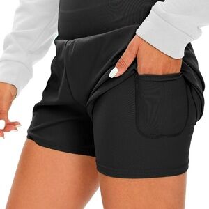HALARA Women's Jet Black Athletic Shorts